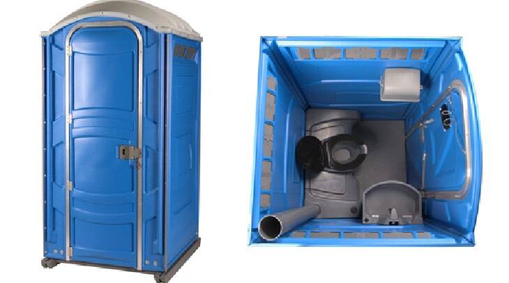 Mobil Toilet Luksus med Håndvask og Lukket Tank med Skyl