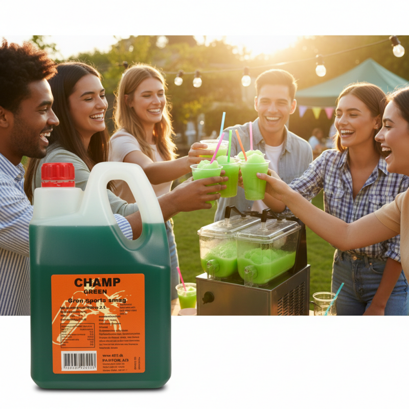 Slush Ice Grøn Sport (2 liter) – Den ultimative forfriskning til festen — 10Ltr