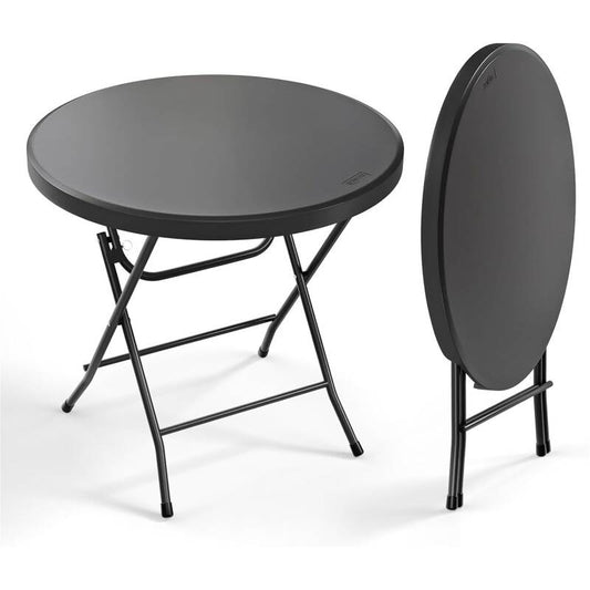 Cafebord Lavt Ø81 cm til Leje – Klapbart Bord Højde 74 cm