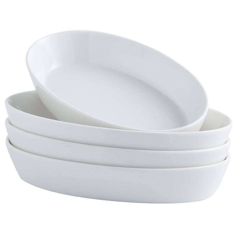 Fad – Ovalt Hvid Porcelæn (Leje) – Fås i Flere Størrelser — FAD 30x20 OVALT