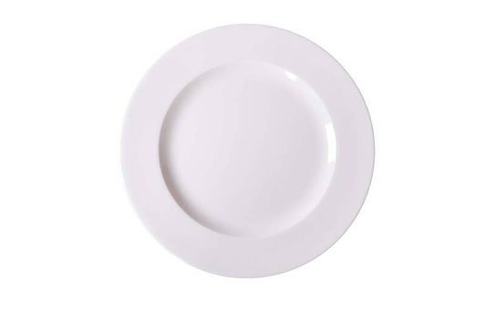 Middagstallerken 26 cm – Hvid Porcelæn (Leje)