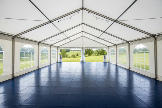 6 m Bredt Festtelt — Hvide / Plast Gulv / 36 m2