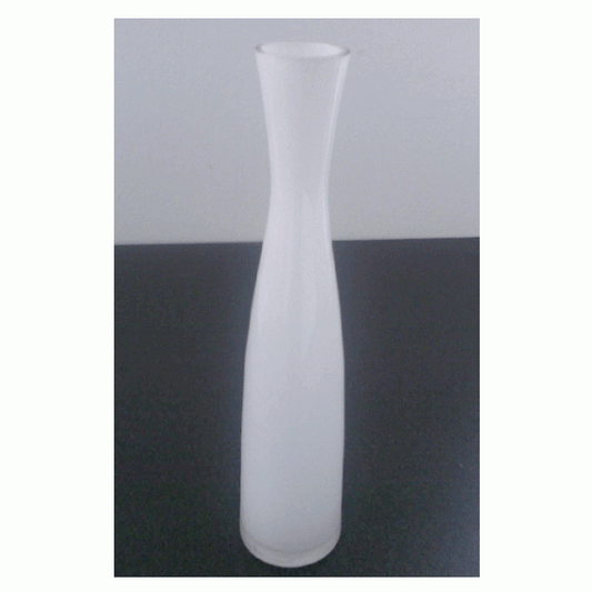 Hvid Glasvase 30 cm – Slank Dekorationsvase