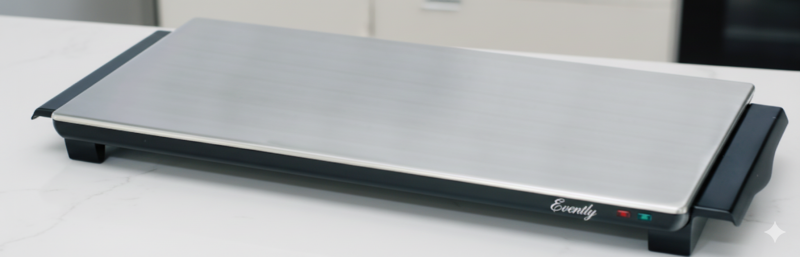 Stor Elektrisk Varmeplade – Hold Maden Varm til Festen (60 x 30 cm)