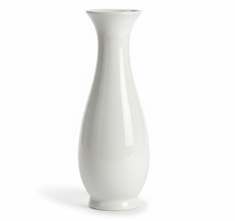 Klassisk Vase i Hvid Porcelæn – Tidløs Elegance til Borddækningen
