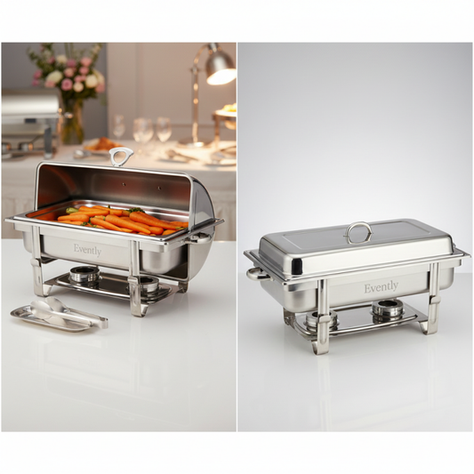 Klassisk Chafing Dish – Professionel Buffetvarmer med Håndtag (56x36 cm)