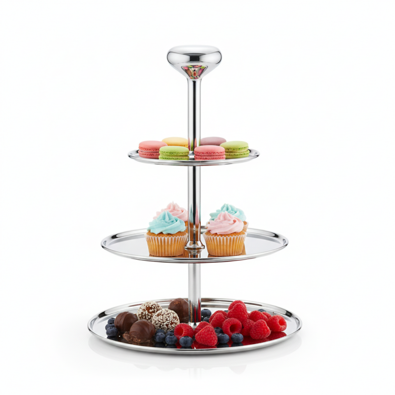 Elegant Georg Jensen Kageopsats – 3-lags Servering