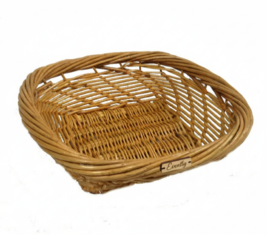 Kvadratisk Brødkurv i Flet – Stilfuld Servering (24x24 cm)
