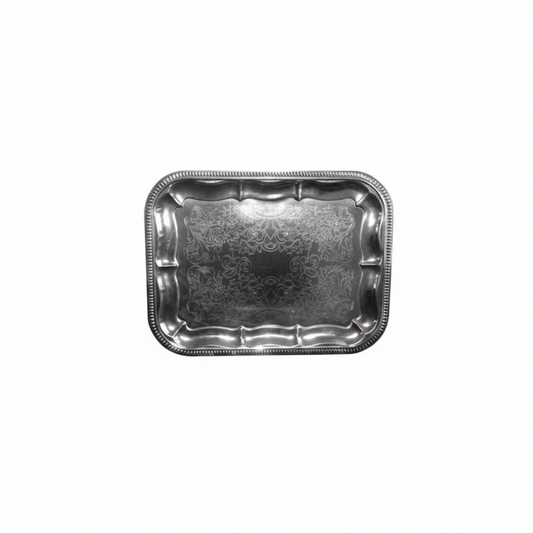 Klassisk Rektangulært Serveringsfad – Stål-look til Buffet (41 x 31 cm)