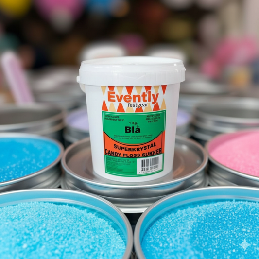 Candyfloss Sukker med Lemon/Lime – Blå (1 kg)