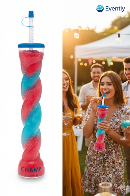 Slush Ice CHAMP Drikkedunk – Genbrugelig Dunk med Låg & Sugerør